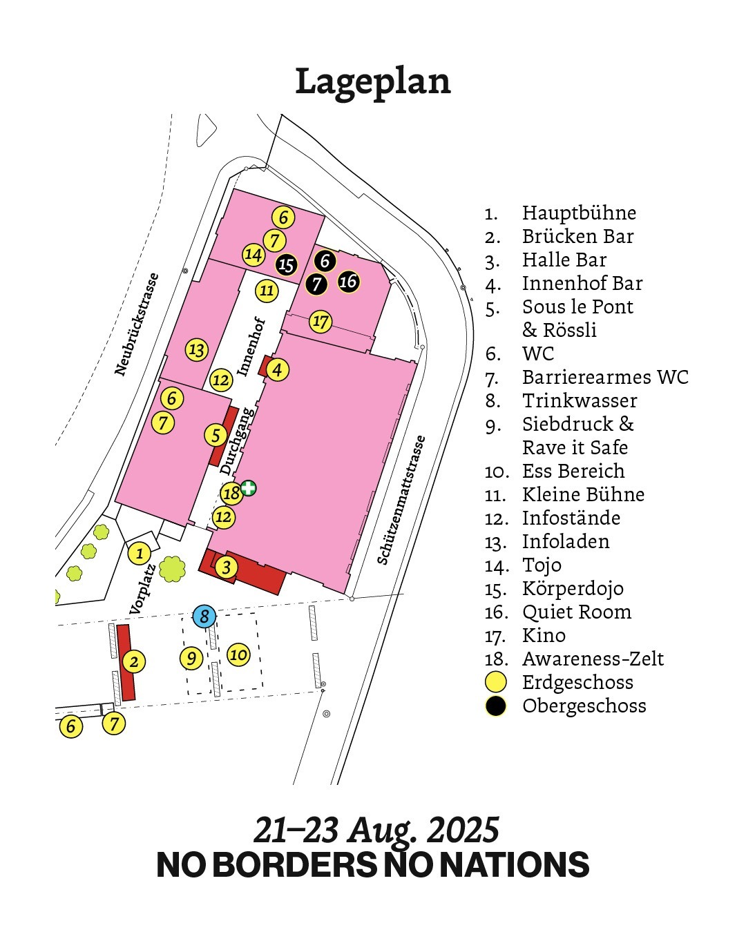 Beschrifteter Lageplan